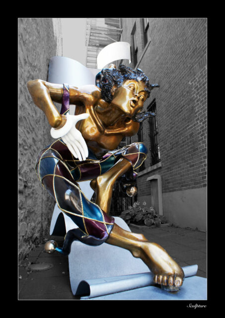 Sculpture à Ottawa en couleurs et noir & blanc
