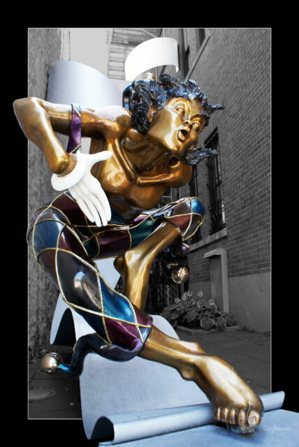 Sculpture à Ottawa en couleurs et noir & blanc