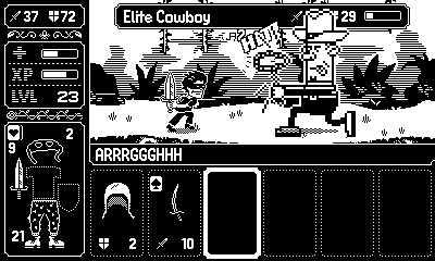Boss de niveau dans Inventory Hero sur Playdate